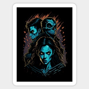 Fearless Trio - Halloween Horror Sticker